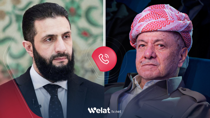 Serok Barzanî telefonek ji Ehmed El-Şeri' wergirt