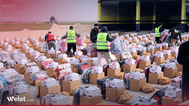 Barzani Charity Foundation Continues Distributing Humanitarian Aid to Displaced Families in Qamishlo and Amouda