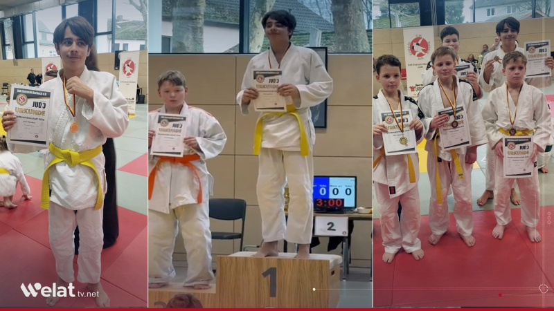 Rojavalı çocuk Almanya'da judo turnuvasında altın madalya kazandı