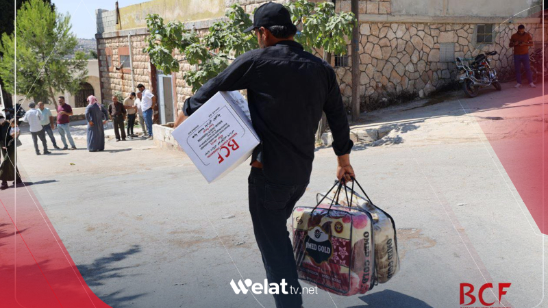 Efrîn.. Dezgeha Xêrxwazî ya Barzanî alîkarî li ser malbatên vegeriyayî dabeş kirin