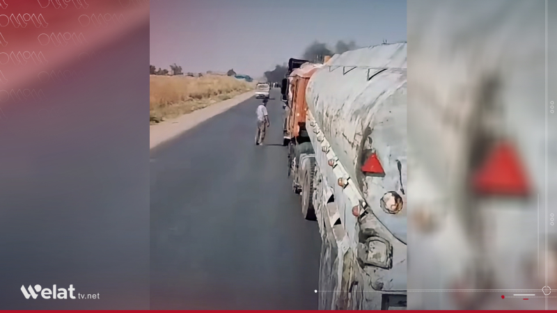Road Blocked to Oil Tanker Traffic Near Tirbaspiye