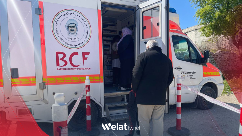 Barzani Yardım Vakfı Efrin'in köylerinde onlarca hastaya hizmet sunuyor